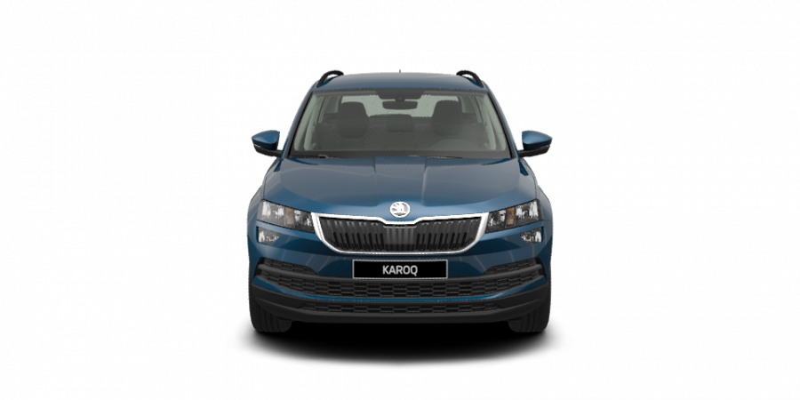 Škoda Karoq, 1,5 TSI 110 kW 6-stup. mech., barva modrá