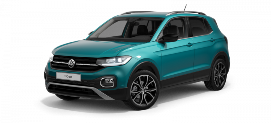 Volkswagen T-Cross, Style 1,0 TSI 85 kW 6G, barva tyrkysová