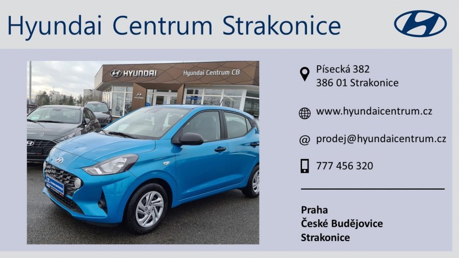 Hyundai i10, 1,0i 49 kW (95 NAT) 5 st. man, barva modrá