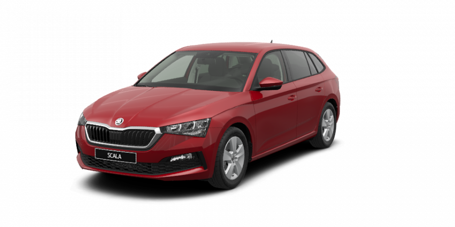 Škoda Scala, 1,0 TSI 85 kW 6-stup. mech., barva červená