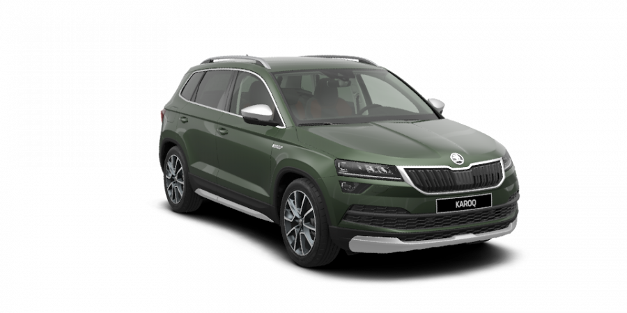 Škoda Karoq, 2,0 TDI 110 kW 6-stup. mech. 4x4, barva zelená