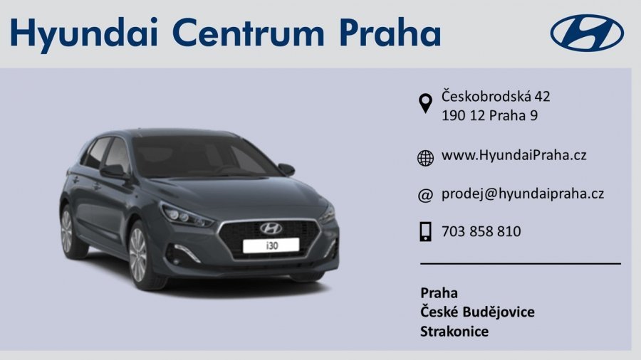 Hyundai i30, 1,4 T-GDI 103 kW (95 NAT) 6 st. man, barva šedá